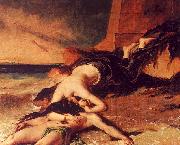 William Etty Hero and Leander 1 oil painting on canvas